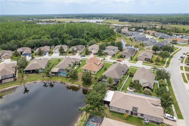 19123 Sunset Bay Dr, Land O Lakes, FL 34638 - birds eye view of property featuring a residential view and a water view