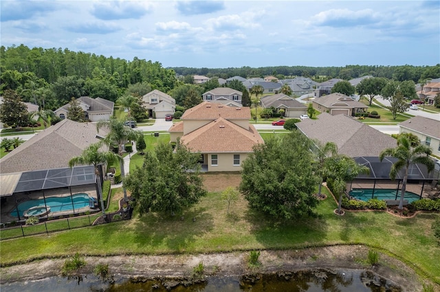 19123 Sunset Bay Dr, Land O Lakes, FL 34638 - drone / aerial view with a residential view
