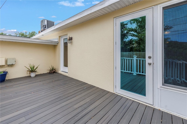 deck with cooling unit