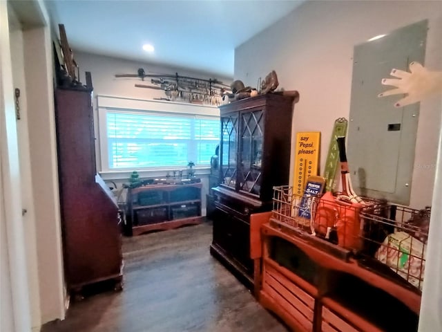 bedroom with wood finished floors