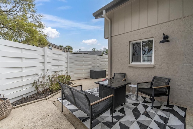 view of patio / terrace with a fenced backyard