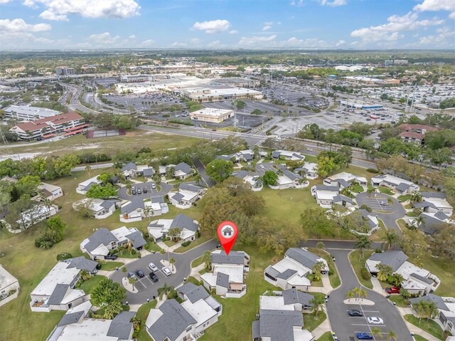 aerial view with a residential view