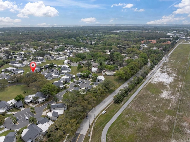 aerial view featuring a residential view