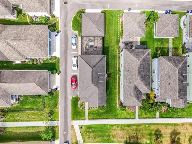 bird's eye view with a residential view
