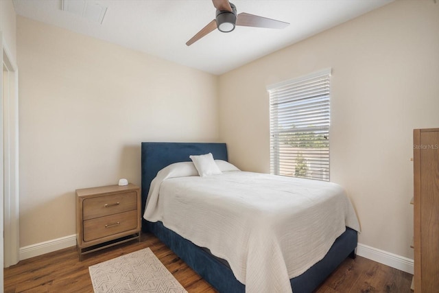 11109 Great Neck Rd, Riverview, FL 33578 - bedroom featuring dark wood finished floors and ceiling fan