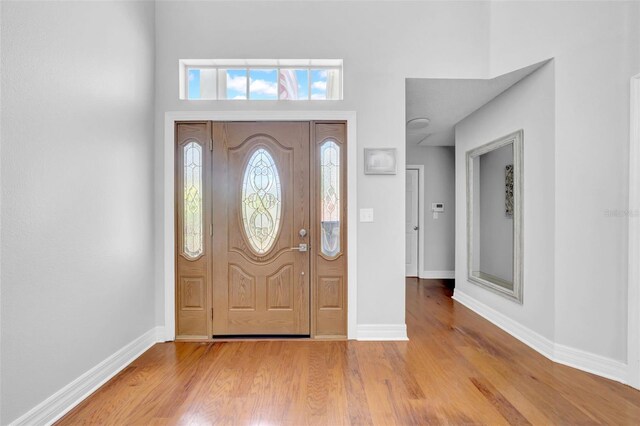 13122 Prestwick Dr, Riverview, FL 33579 - foyer entrance with baseboards and light wood finished floors
