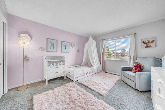 13122 Prestwick Dr, Riverview, FL 33579 - carpeted bedroom featuring a textured ceiling and baseboards
