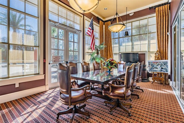 8247 Westhaven Dr, Land O Lakes, FL 34638 - dining area with healthy amount of natural light and baseboards