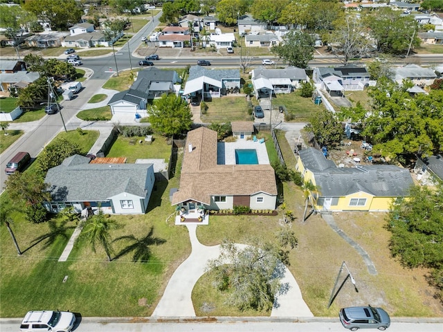 drone / aerial view featuring a residential view