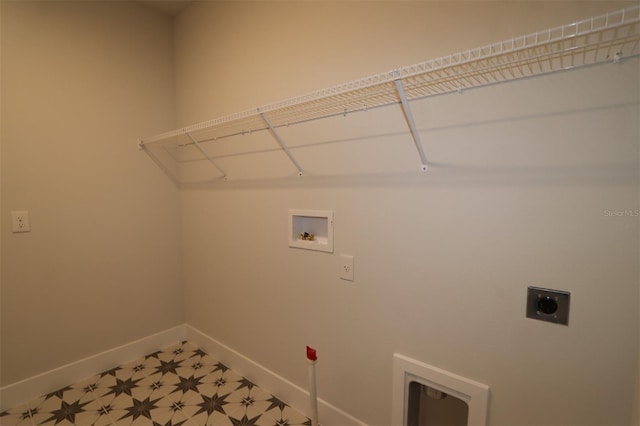 11884 Richmond Trl, Parrish, FL 34219 - laundry room with hookup for an electric dryer, hookup for a washing machine, and light flooring