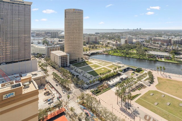 777 N Ashley Dr Unit 2610, Tampa, FL 33602 - bird's eye view with a water view and a view of city