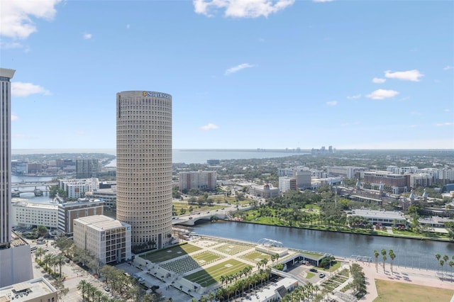 777 N Ashley Dr Unit 2610, Tampa, FL 33602 - aerial view featuring a water view and a view of city