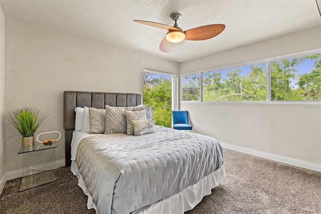 4522 W N B St, Tampa, FL 33609 - bedroom featuring baseboards, carpet flooring, and a ceiling fan