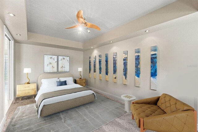 4522 W N B St, Tampa, FL 33609 - carpeted bedroom featuring baseboards, recessed lighting, and a ceiling fan