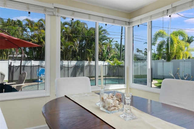 view of sunroom / solarium