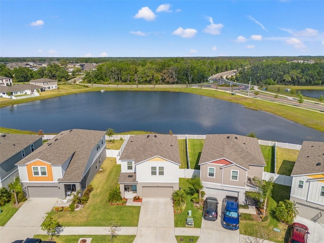 12856 French Market Dr, Riverview, FL 33579 - drone / aerial view featuring a residential view and a water view