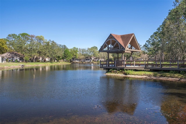 view of water feature