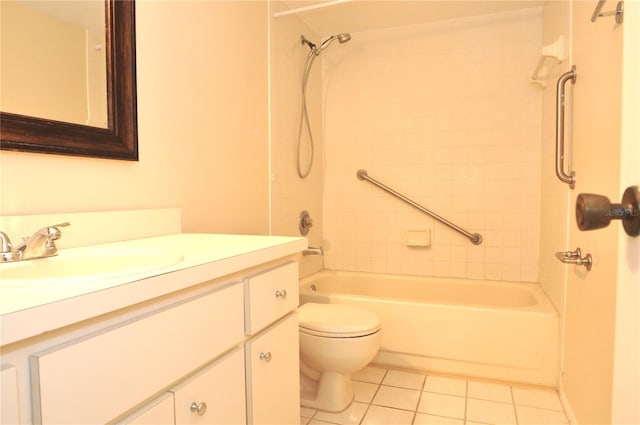 3358 Mermoor Dr Unit 2106, Palm Harbor, FL 34685 - bathroom with tile patterned floors, shower / tub combination, toilet, and vanity