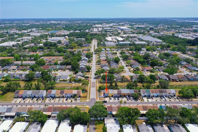 aerial view with a residential view