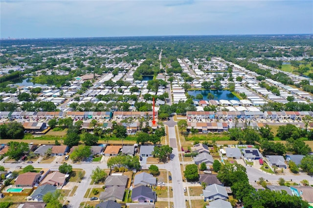 aerial view featuring a residential view