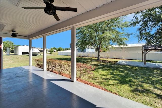 14807 Capps Estates Ln, Wimauma, FL 33598 - view of patio with ceiling fan