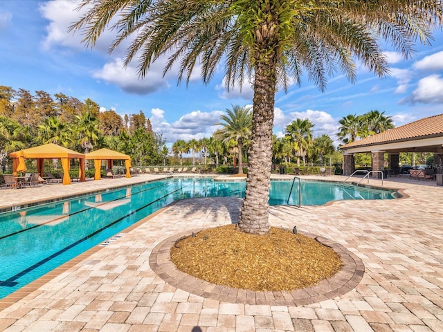 11248 Juglans Dr, Odessa, FL 33556 - pool featuring a gazebo and a patio