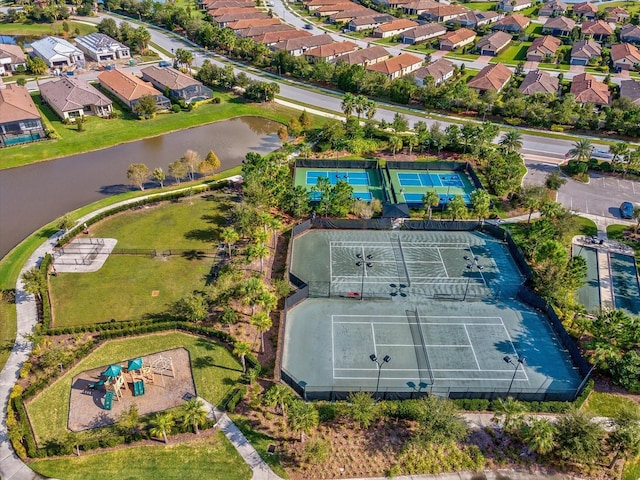 11248 Juglans Dr, Odessa, FL 33556 - bird's eye view with a residential view and a water view