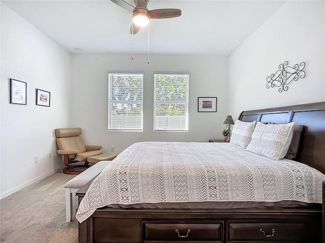 5415 Los Robles Ct, Palmetto, FL 34221 - bedroom featuring light carpet and a ceiling fan