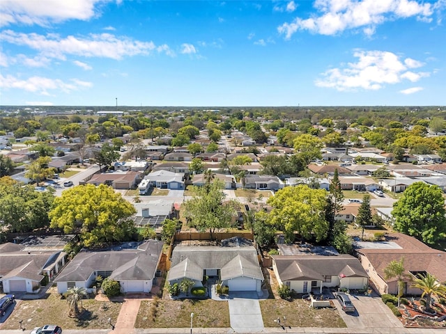 aerial view with a residential view