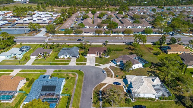 drone / aerial view with a residential view
