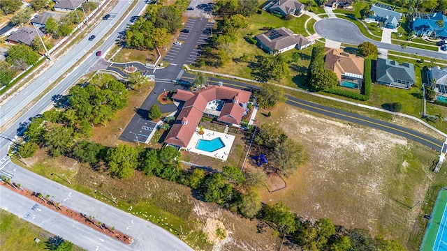 bird's eye view with a residential view