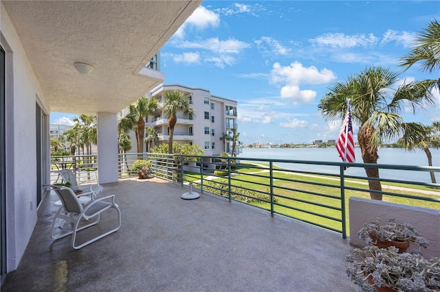 8020 Sailboat Key Blvd S Unit 101, St Pete Beach, FL 33707 - balcony featuring a water view