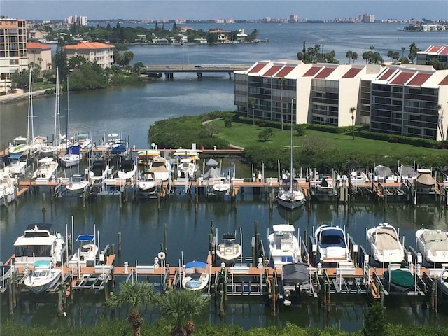 8020 Sailboat Key Blvd S Unit 101, St Pete Beach, FL 33707 - water view with a boat dock