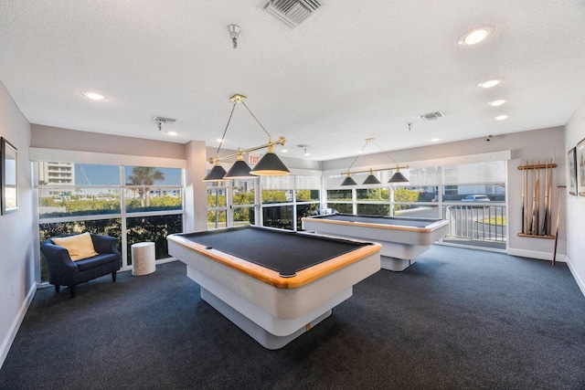 8020 Sailboat Key Blvd S Unit 101, St Pete Beach, FL 33707 - recreation room with pool table, baseboards, plenty of natural light, carpet, and recessed lighting