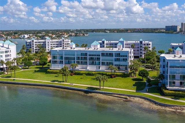 8020 Sailboat Key Blvd S Unit 101, St Pete Beach, FL 33707 - drone / aerial view of a large body of water and apartment complex