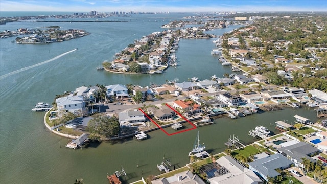 4544 Harbor Hills Dr, Largo, FL 33770 - aerial view featuring a water view