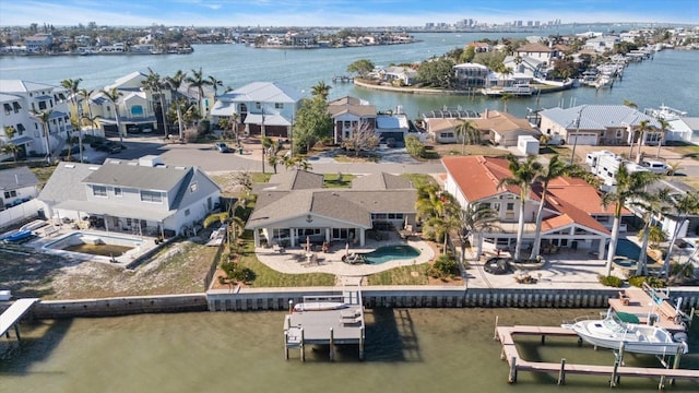 4544 Harbor Hills Dr, Largo, FL 33770 - drone / aerial view featuring a residential view and a water view