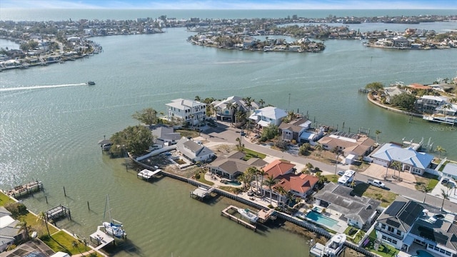 4544 Harbor Hills Dr, Largo, FL 33770 - drone / aerial view with a residential view and a water view