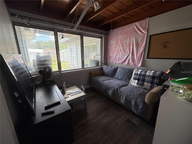 213 5th Jpv St, Winter Haven, FL 33880 - living area with wood finished floors and wooden ceiling