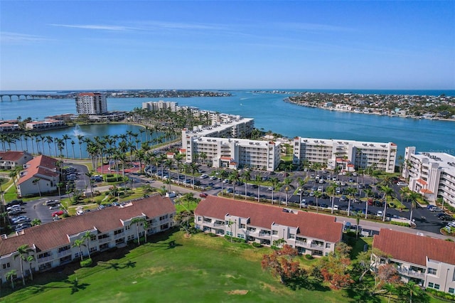 6021 Bahia Del Mar Cir Unit 137, Saint Petersburg, FL 33715 - drone / aerial view with a water view and a view of city