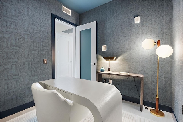 bedroom featuring visible vents