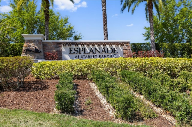 view of community sign