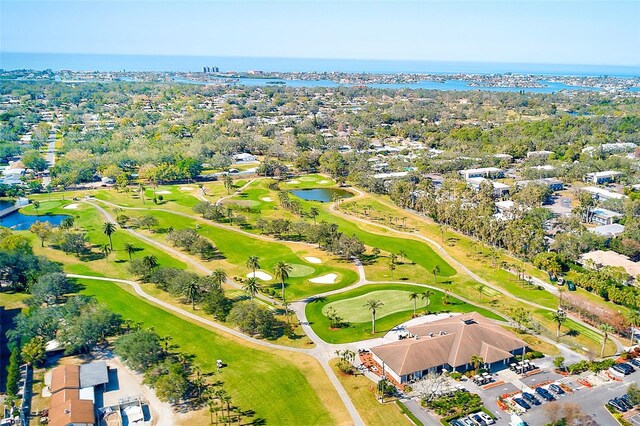700 16th St NW, Largo, FL 33770 - birds eye view of property featuring a residential view, golf course view, and a water view