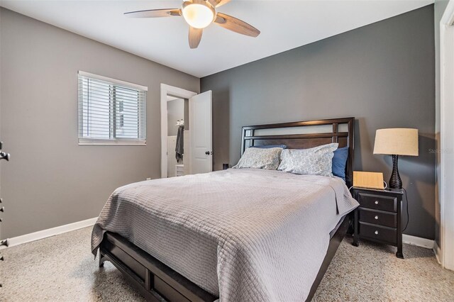 2808 W Lake Ave, Tampa, FL 33607 - bedroom featuring baseboards and a ceiling fan