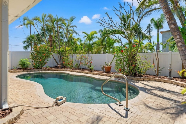 601 Boca Ciega Isle Dr, St Pete Beach, FL 33706 - view of pool with a patio, a fenced in pool, and a fenced backyard