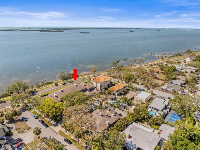 2087 Edgewater Dr Unit C, Clearwater, FL 33755 - aerial overview of property's location featuring a nearby body of water