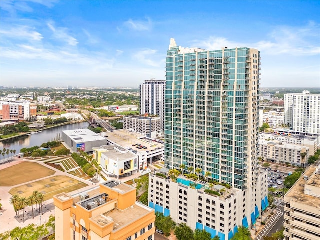 777 N Ashley Dr Unit 2807, Tampa, FL 33602 - birds eye view of property featuring a water view and a city view