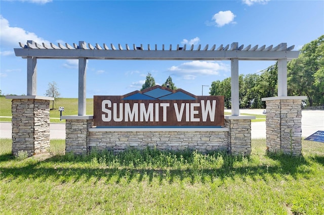view of community sign