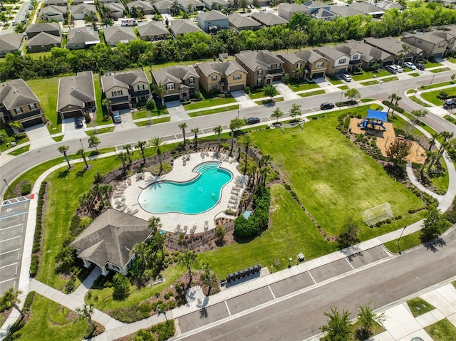 bird's eye view featuring a residential view