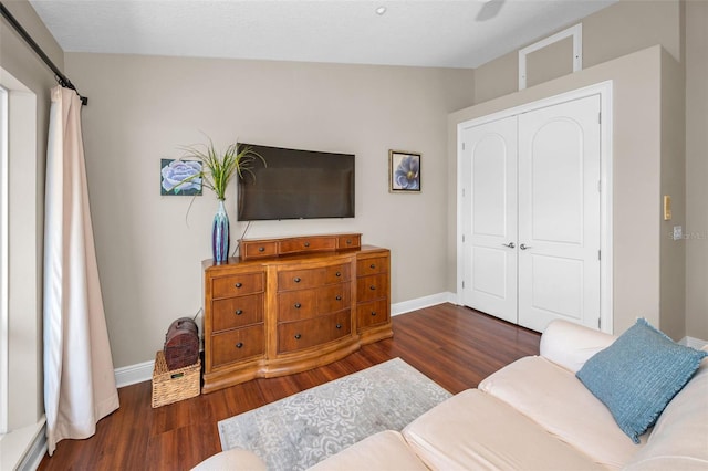 47 W Morgan St, Tarpon Springs, FL 34689 - living room with baseboards and wood finished floors